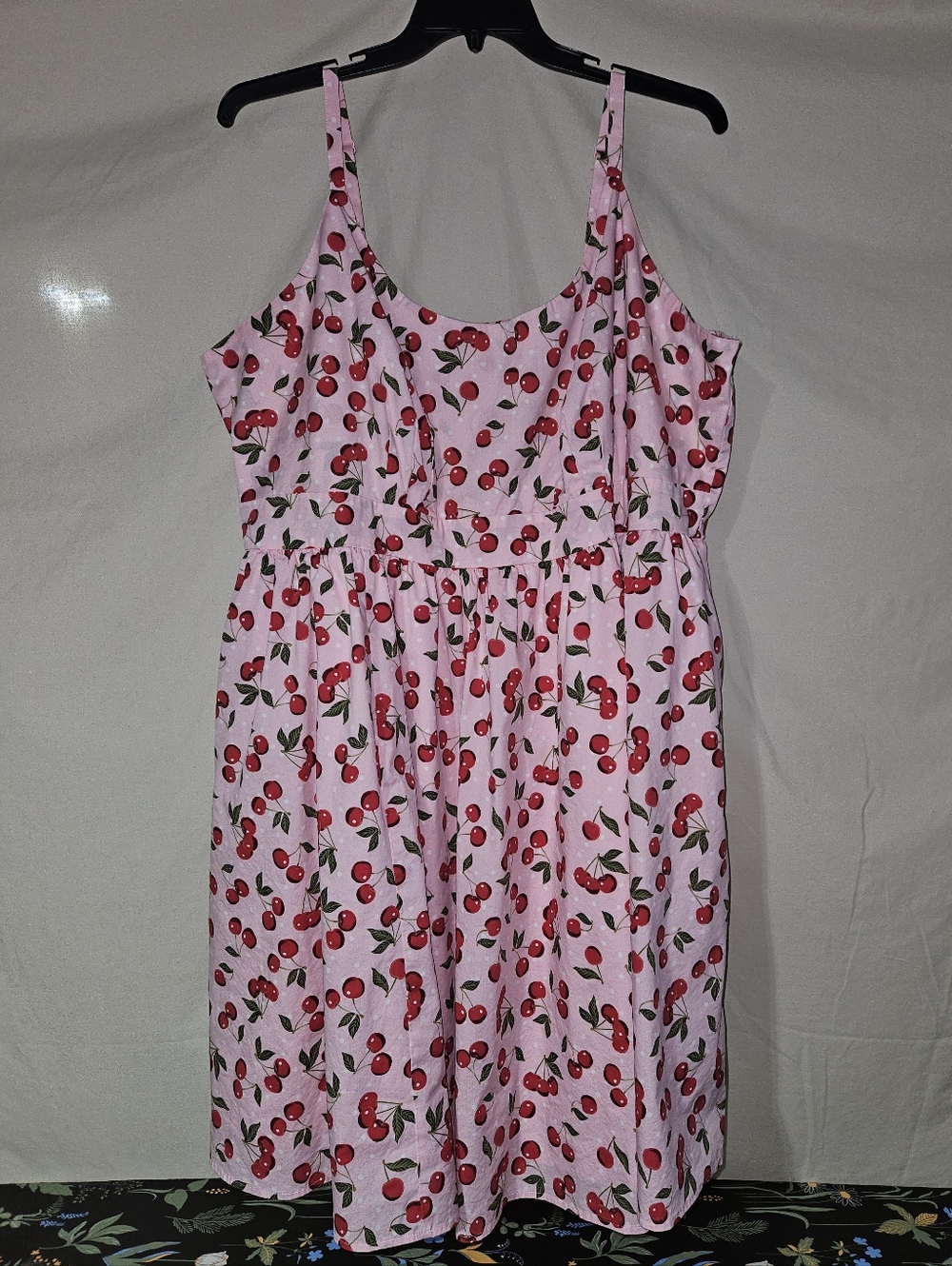 Torrid Retro Chic Pink Cherry Print Sundress